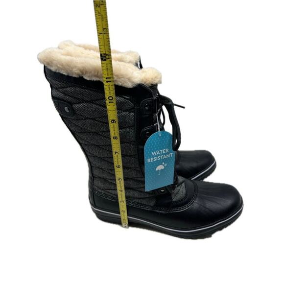 Jambu Black Herringbone Chilly Water Resistant Duck Boot 9.5M - Picture 3 of 12